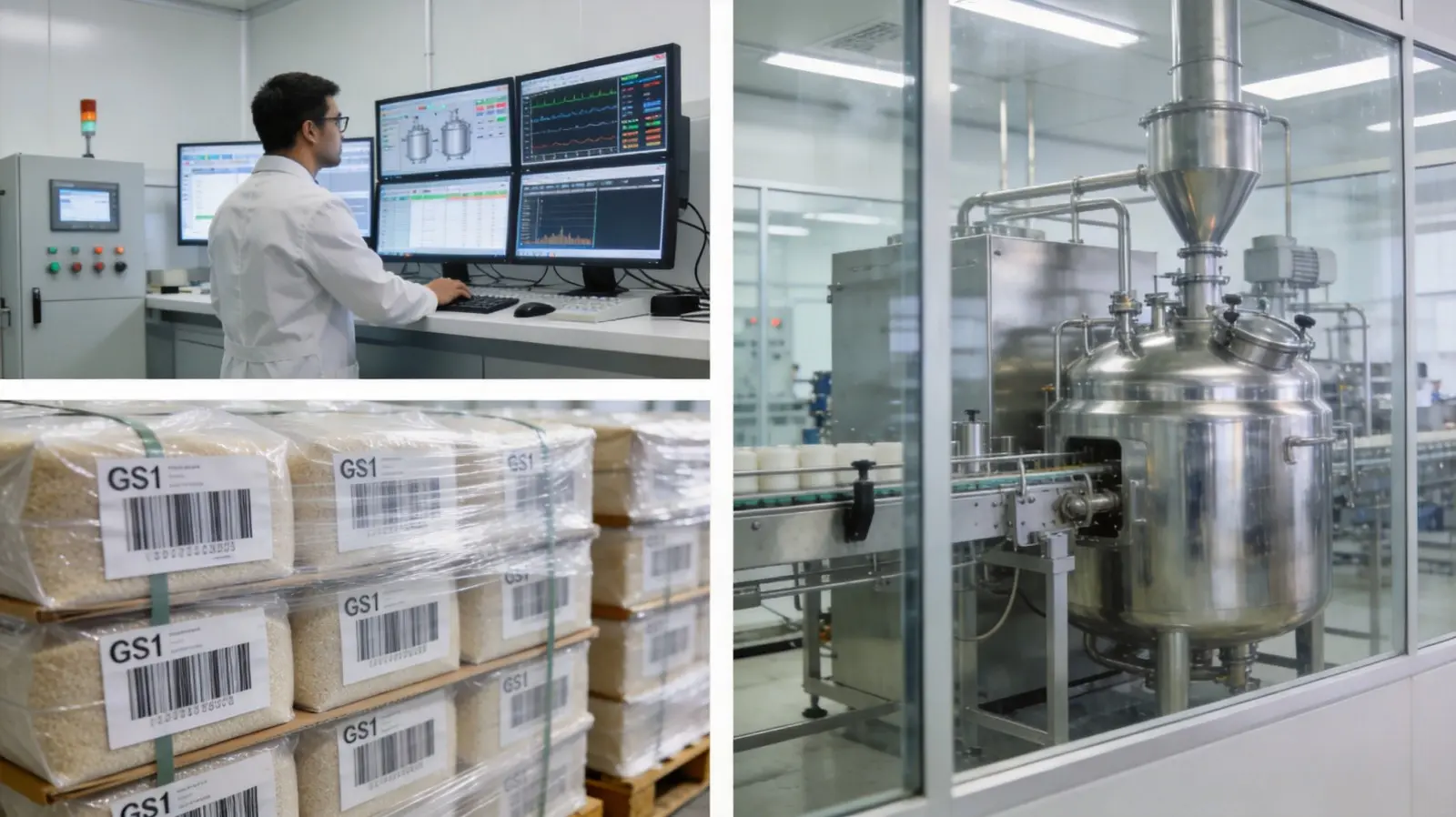 Pharma grade gelatin batch traceability system industrial operation
