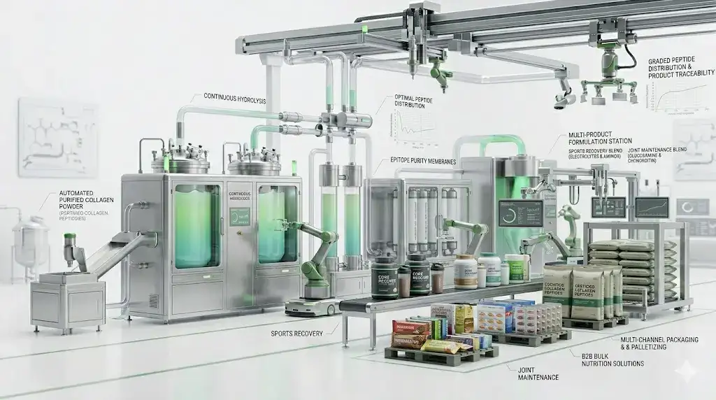 Collagen peptide quality control and laboratory detection system